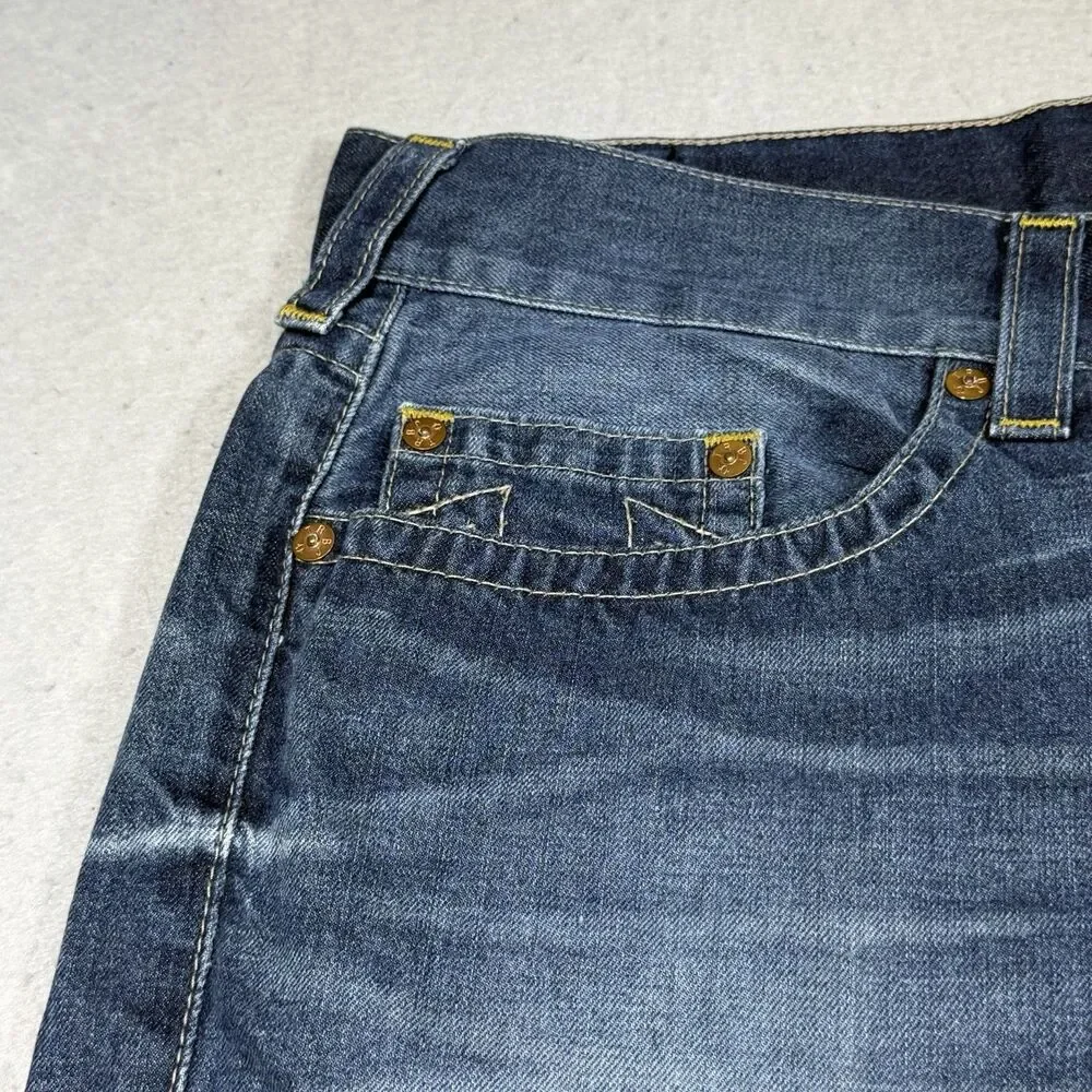 True Religion Jeans Mens Size 42 Blue Denim Straight Jeans 5-Pocket